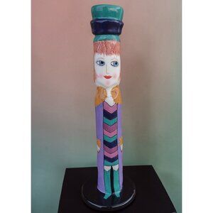 Ganz Susan Paley Porcelain Vase Candleholder 11.5" Gina's Green Boots Vintage